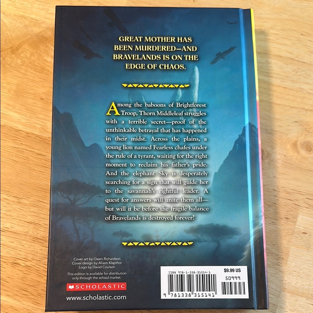 5/$10 Bravelands Code‎ of Honor Hardcover Book - Picture 2 of 2
